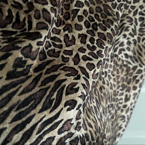 Vintage Y2K Animal Print Velvet Velour /Slip Dress Nightgown - Picture 9 of 9